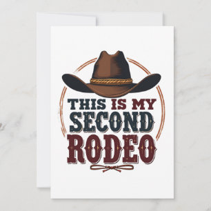 Das ist mein zweiter Rodeo Cowboy West Hat Dankeskarte
