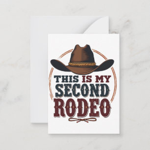 Das ist mein zweiter Rodeo Cowboy West Hat Mitteilungskarte
