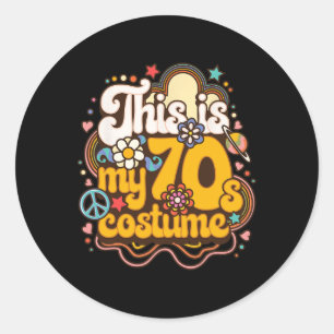 Das ist meine 70er Costume Theme Party Hippie Retr Runder Aufkleber