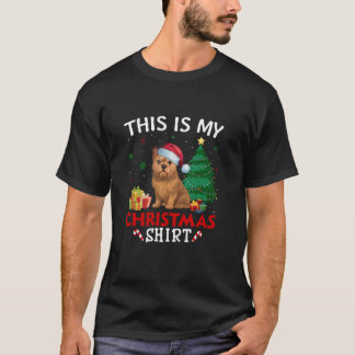 Das ist meine Brüsseler Griffon Dog-Weihnachtsmann T-Shirt