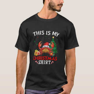 Das ist meine Crab-Weihnachtsmannmütze Weihnachten T-Shirt