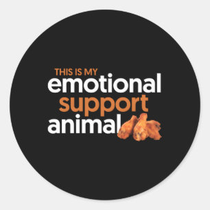 Das ist meine emotionale Unterstützung für Tierhüh Runder Aufkleber