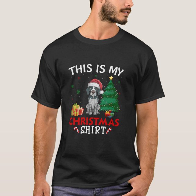 Das ist meine englische Pointer Dog Weihnachtsmann T-Shirt (Vorderseite)