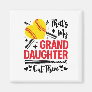 Das ist meine Enkelin da draußen Softball Oma G Magnet