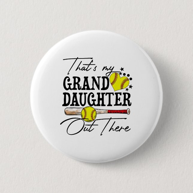 Das ist meine Enkelin da draußen Softll Oma G Button (Vorderseite)