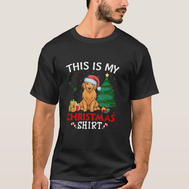 Das ist meine Golden Retriever Weihnachtsmannmütze T-Shirt (Vorderseite)