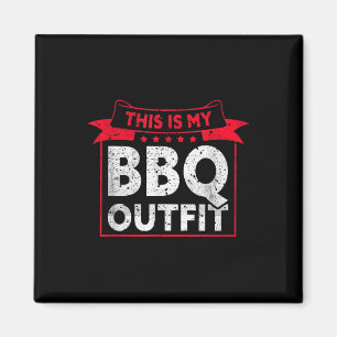 Das ist meine Grillen Outfit _ Grillfleisch Grillf Magnet