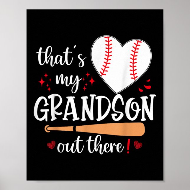 Das ist meine Großmutter da draußen Baseball-Großm Poster (Vorne)