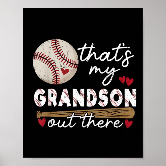 Das ist meine Großmutter da draußen Baseball-Großm Poster (Vorne)