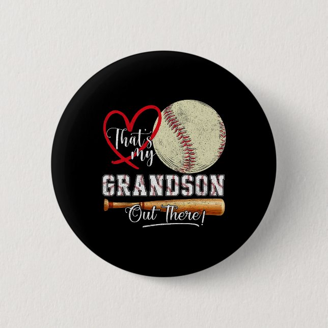 Das ist meine Großmutter da draußen Baseball-Moth Button (Vorderseite)