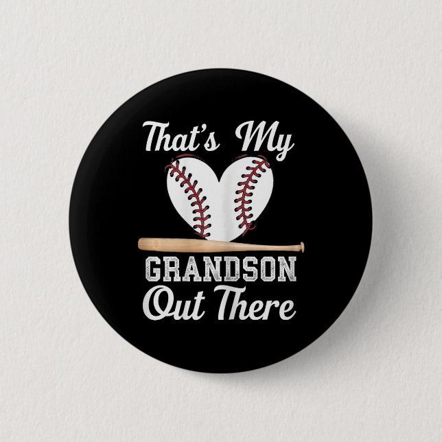 Das ist meine Großmutter da draußen Baseball-Moth Button (Vorderseite)