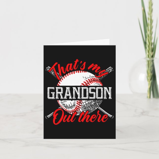 Das ist meine Großmutter da draußen Baseball-Moth Karte (Vorderseite)