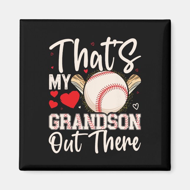 Das ist meine Großmutter da draußen Baseball-Moth Magnet (Vorne)