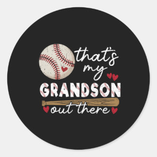 Das ist meine Großmutter da draußen Baseball-Moth Runder Aufkleber