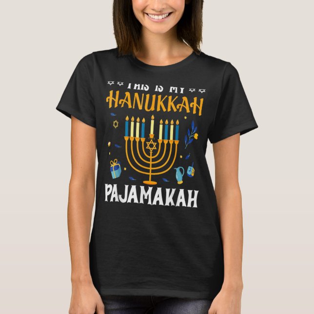 Das ist meine Hanukka Pajamakah Hanukkah Mann Frau T-Shirt (Vorderseite)