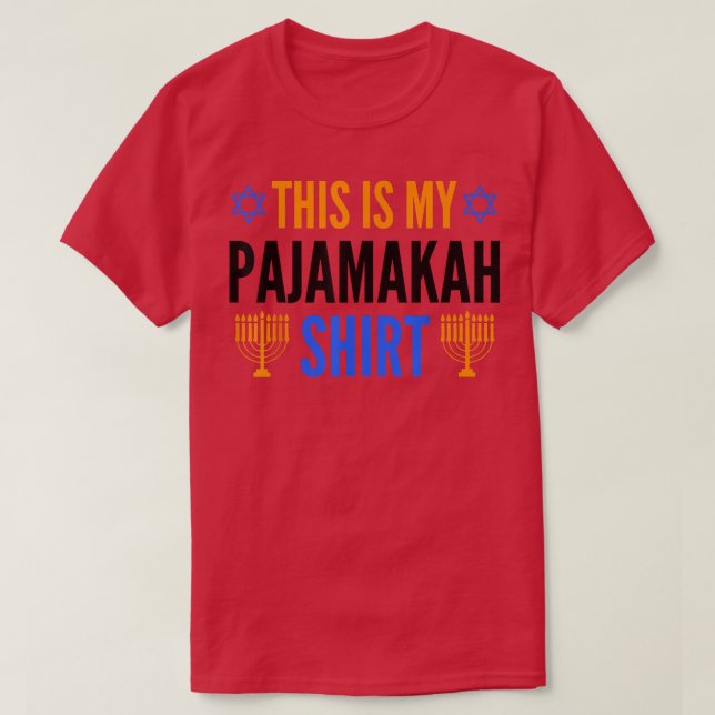 Das ist meine Hanukkah Pajamakah Chanukah Pajama J T-Shirt (Design vorne)