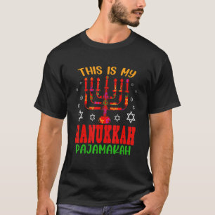 Das ist meine Hanukkah Pajamakah jüdische Menorah T-Shirt