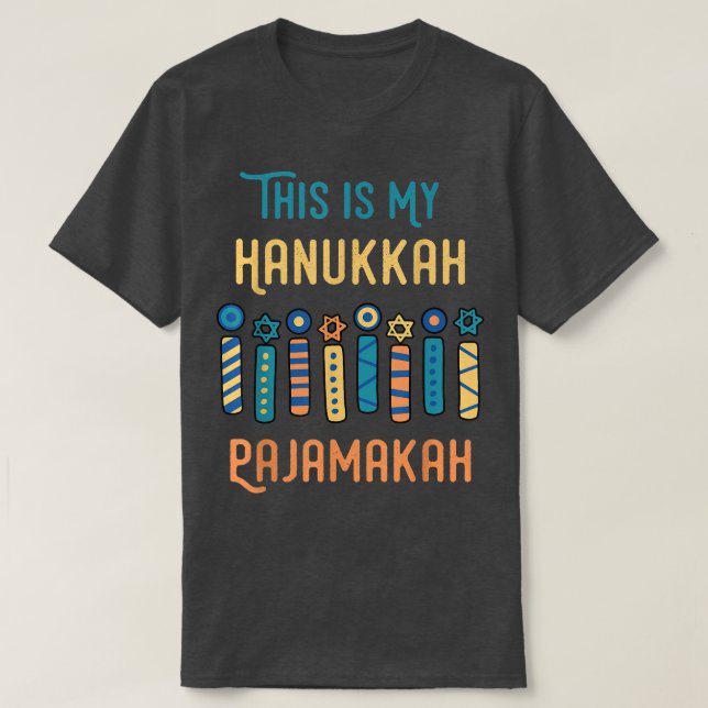 Das ist meine Hanukkah Pajamakah Menorah Nine Cand T-Shirt (Design vorne)