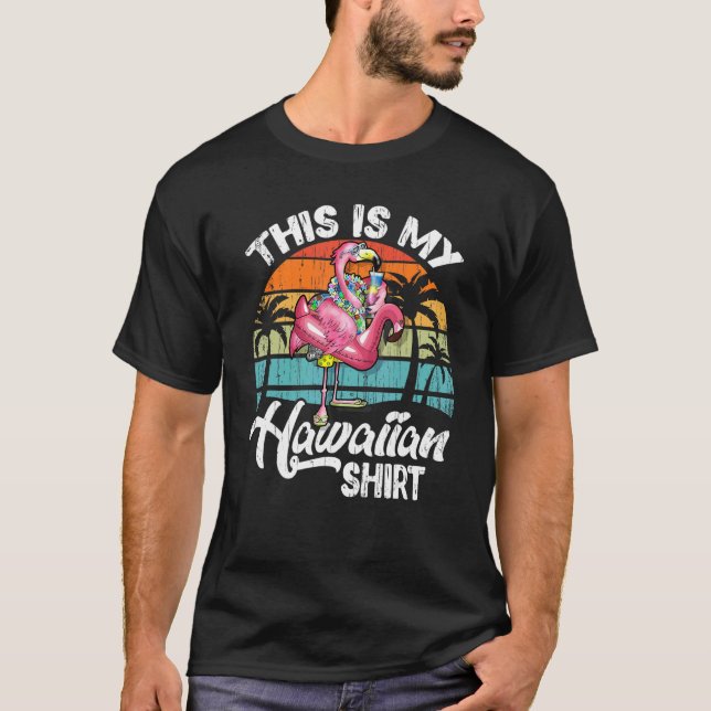 Das ist meine hawaiianische Retro-Style Sunset Sum T-Shirt (Vorderseite)