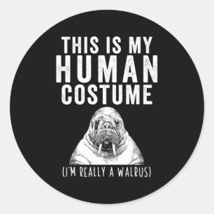 Das ist meine Hu, ich bin wirklich ein Walrus Runder Aufkleber