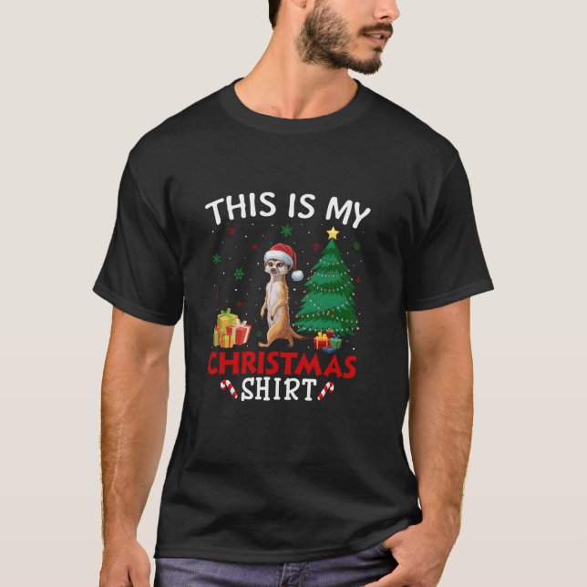 Das ist meine Meerkat Weihnachtsmannmütze Weihnach T-Shirt (Vorderseite)
