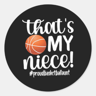 Das ist meine Nichte Proud Basketball Tante Basket Runder Aufkleber