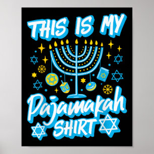 Das ist meine Pajamakah Hanukkah Menorah Candles F Poster