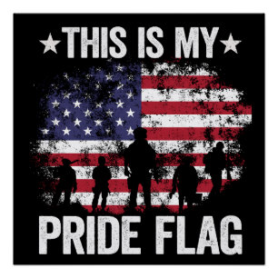 Das ist meine Pride-Flagge Amerikanischer Soldat M Poster