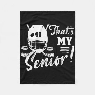 Das ist meine Senior-Hockey-Trikot-Nacht Nummer 41 Fleecedecke