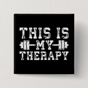 Das ist meine Therapie - Gym Workout Inspiration Button