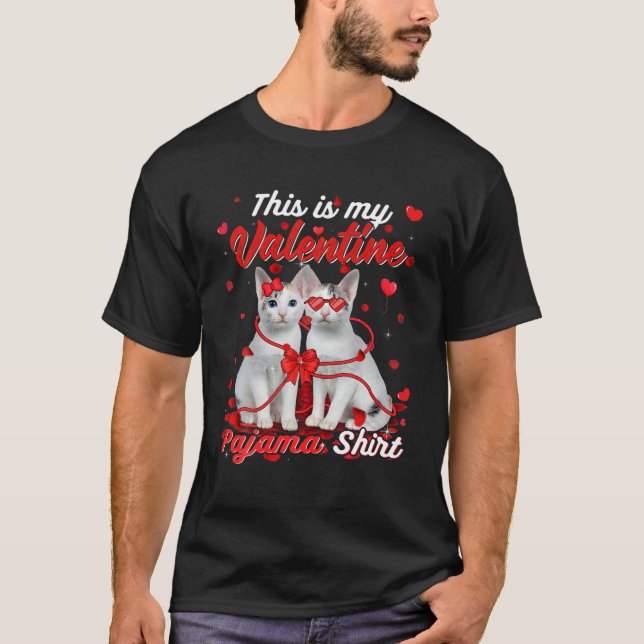 Das ist meine Valentine Pajama Japanischer Bobtail T-Shirt (Vorderseite)
