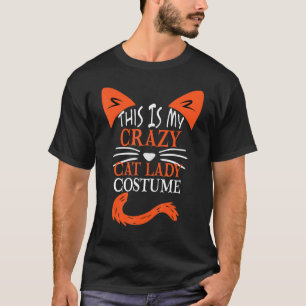 Das ist meine verrückte Katze Lady Halloween-Katze T-Shirt