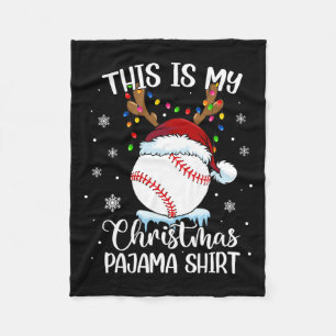 Das ist meine Weihnachten Baseball-Weihnachtssport Fleecedecke
