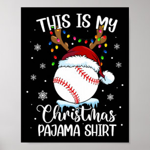 Das ist meine Weihnachten Baseball-Weihnachtssport Poster