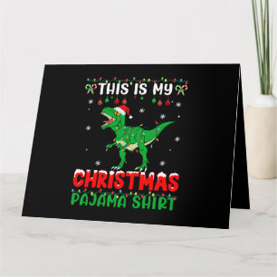 Das ist meine Weihnachten Pajama Dinosaur Xmas Lig Karte