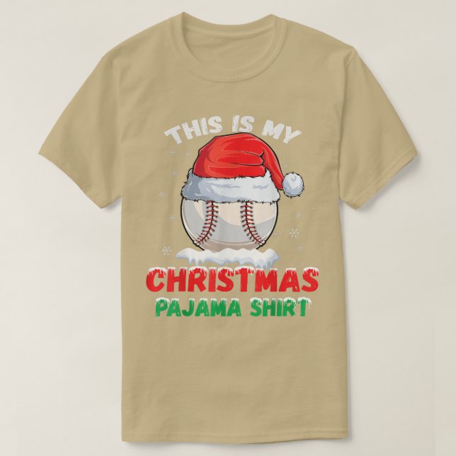 Das ist meine Weihnachts-Pajama Baseball-Weihnacht T-Shirt (Design vorne)