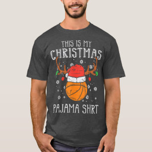 Das ist meine Weihnachts Pajama Basketball Xmas PJ T-Shirt