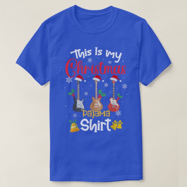 Das ist meine Weihnachts-Pajama-Gitarrist T-Shirt (Design vorne)