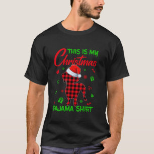 Das ist meine Weihnachts Pajama Karierte Dackel tu T-Shirt