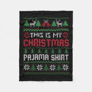 Das ist meine Weihnachts-Pajama-Lampenfamilie, die Fleecedecke