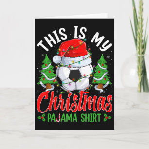 Das ist meine Weihnachts-Pajama-Shirt-Fußball-Weih Karte