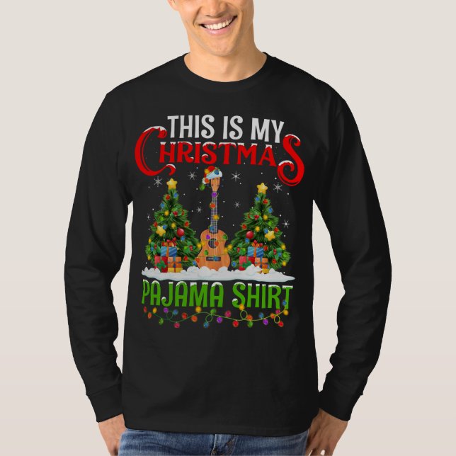 Das ist meine Weihnachts-Pajama Ukulele-Musik Chri T-Shirt (Vorderseite)