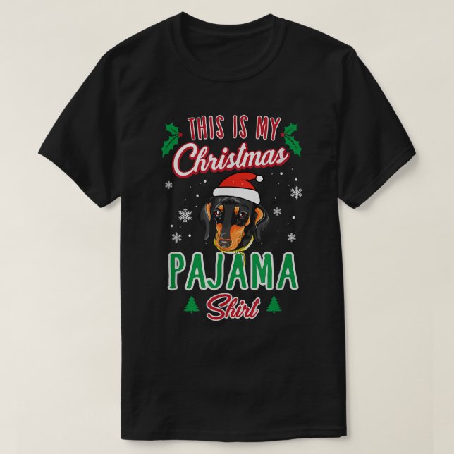 Das ist meine Weihnachts-Pajama-Weihnachts-Dackel T-Shirt (Design vorne)