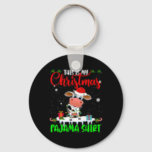 Das ist meine Weihnachts-Pajama-Weihnachtsleuchte Schlüsselanhänger