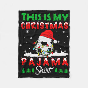 Das ist meine Weihnachts-Pyjama-Fußball-Santa-Mütz Fleecedecke