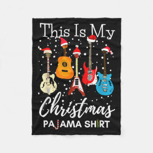 Das ist meine Weihnachts-Pyjama-Gitarre Gitarrist Fleecedecke