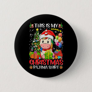 Das ist meine Weihnachts Unicorn Xmas Frauen Mädch Button