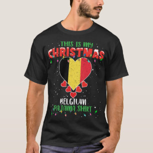 Das ist meine Weihnachtsbeleuchtung Liebe Belgien T-Shirt