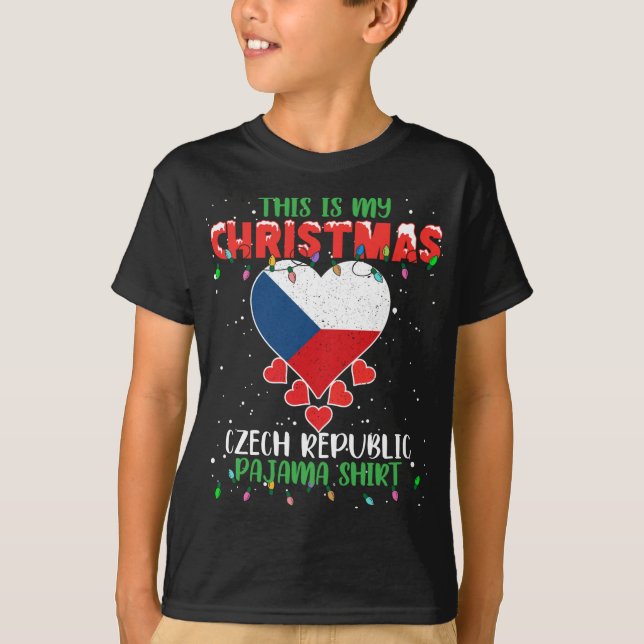 Das ist meine Weihnachtsbeleuchtung Liebe Tschechi T-Shirt (Vorderseite)