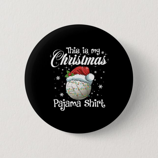 Das ist meine Weihnachtsfamilie Pajama Xmas Volley Button (Vorderseite)